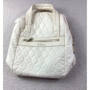 Bella Russo Quilted 14.4" Convertible Tote Backpack Shoulder Bag*Cream White*NWT
